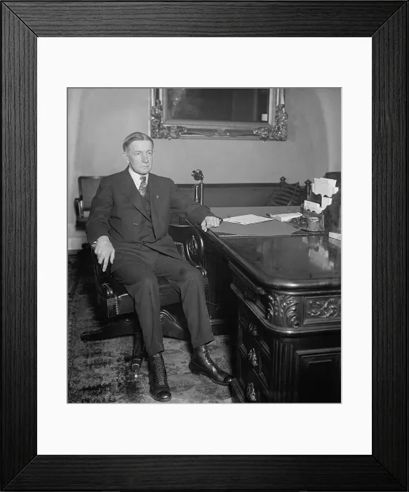 Framed Print : Charles Gates Dawes (1865-1951), Calvin Coolidge's Vice President, created the 'Dawes Plan' for restructuring Germany's reparations payments after World War I