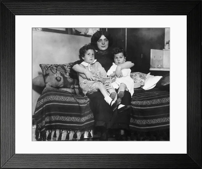 Framed Print : Survivors of the sinking of the Titanic, Louis and Michel Navratil, of Nice, France, on their mother's lap, 1912 Framed Print : Survivors of the sinking of the Titanic, Louis and Michel Navratil, of Nice, France, on their mother's lap, 1912