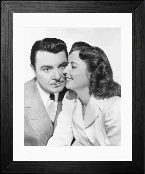 Framed Print : THE GAY SISTERS, from left: George Brent, Barbara Stanwyck, 1942