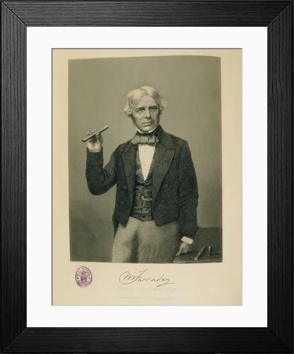 Framed Print : FARADAY, Michael (1791-1867). Etching. AISA / Everett Collection**US SALES ONLY**