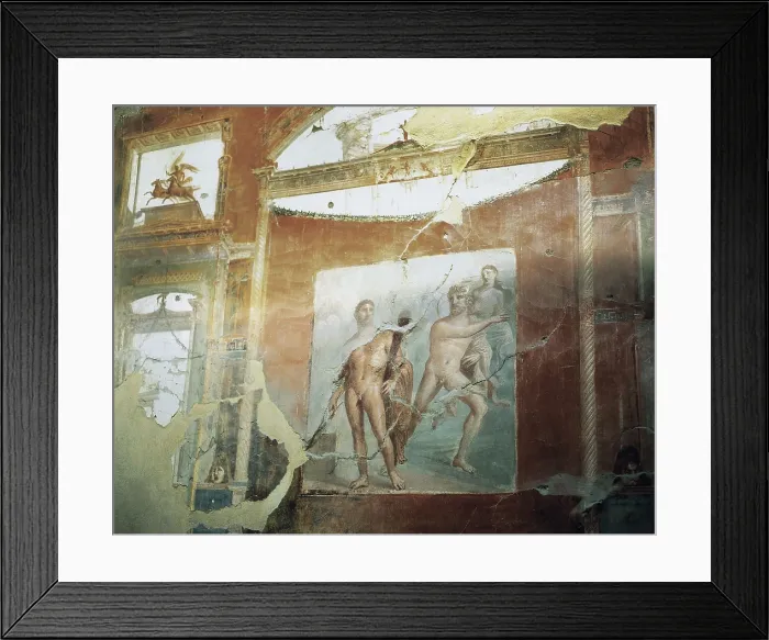 Framed Print : ITALY. CAMPANIA. NAPLES. Herculaneum. Mural painting. RAGA / AISA / Everett Collection (56686)**US SALES ONLY** Framed Print : ITALY. CAMPANIA. NAPLES. Herculaneum. Mural painting. RAGA / AISA / Everett Collection (56686)**US SALES ONLY**