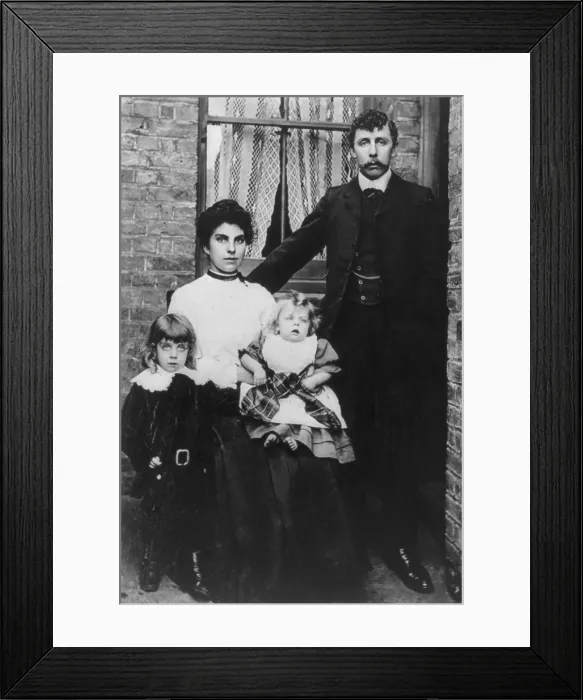 Framed Print : Family group of survivors of the sinking of the Titanic, 1912