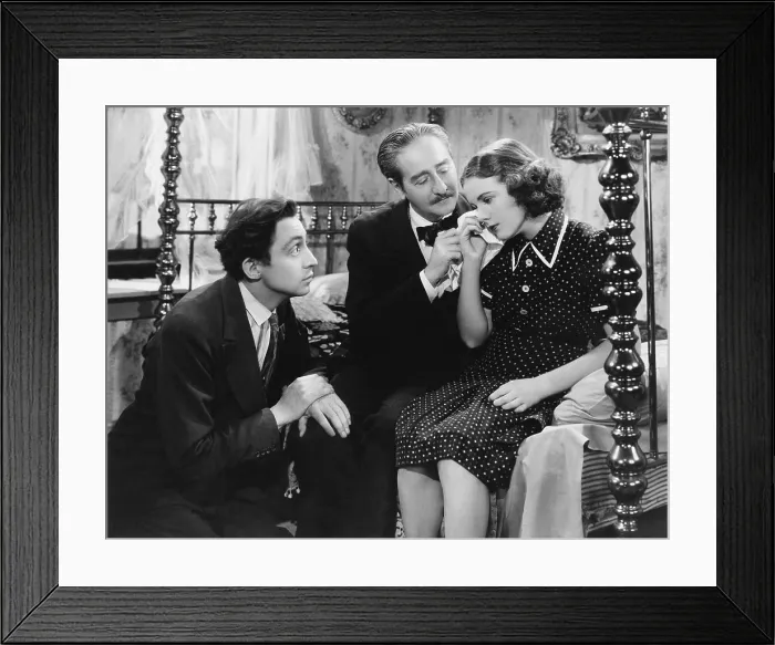 Framed Print : ONE HUNDRED MEN AND A GIRL, from left: Mischa Auer, Adolphe Menjou, Deanna Durbin, 1937 Framed Print : ONE HUNDRED MEN AND A GIRL, from left: Mischa Auer, Adolphe Menjou, Deanna Durbin, 1937