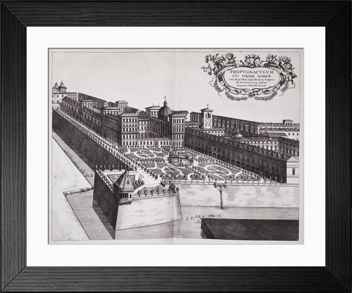 Framed Print : Milan Royal Palace. Engraving. ITALY. Milan. Civica Raccolta delle Stampe 'Achille Bertarelli' (Achille Bertarelli collection of prints)