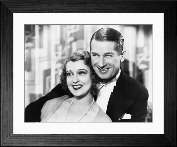 Framed Print : ONE HOUR WITH YOU, from left, Maurice Chevalier, Jeanette MacDonald, 1932
