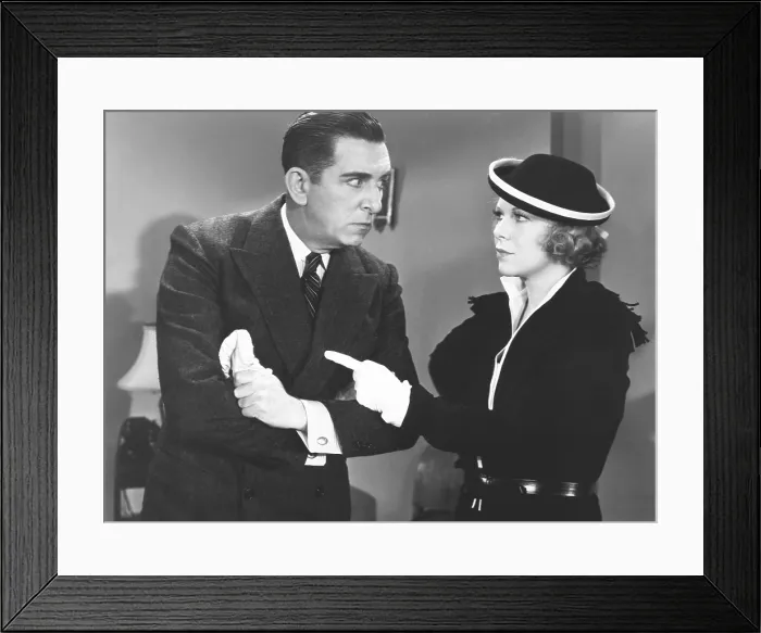 Framed Print : NOBODY'S FOOL, from left: Edward Everett Horton, Glenda Farrell, 1936