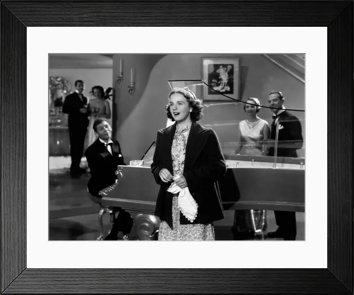 Framed Print : ONE HUNDRED MEN AND A GIRL, Leonid Kinskey, (at piano), Deanna Durbin, 1937 Framed Print : ONE HUNDRED MEN AND A GIRL, Leonid Kinskey, (at piano), Deanna Durbin, 1937