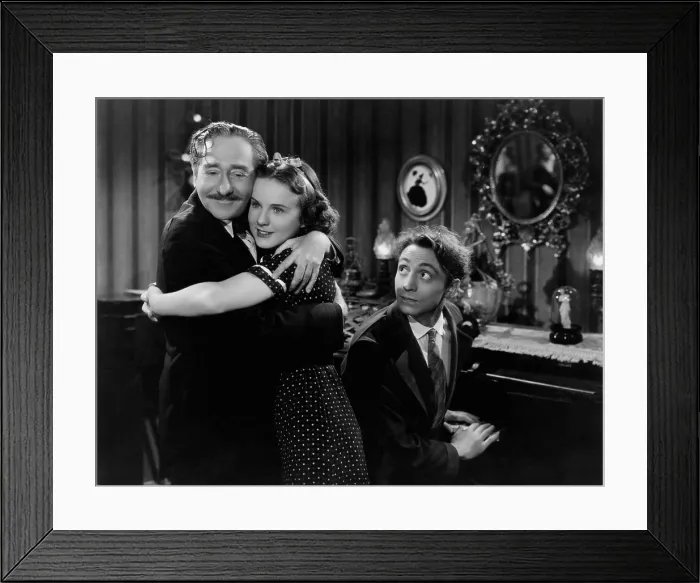 Framed Print : ONE HUNDRED MEN AND A GIRL, Adolphe Menjou, Deanna Durbin, Mischa Auer, 1937 Framed Print : ONE HUNDRED MEN AND A GIRL, Adolphe Menjou, Deanna Durbin, Mischa Auer, 1937