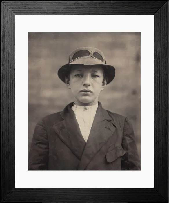 Framed Print : William Gross, newsboy, 15 years old, selling papers 5 years, earns 50 cents a week to go to movies, visit saloons, and smoke