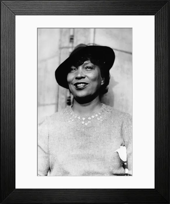 Framed Print : Zora Neale Hurston (1891-1960) incorporated African American culture and folk ways into her plays, stories, novels