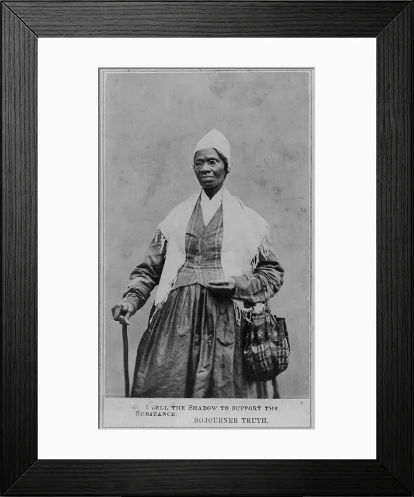 Framed Print : Sojourner Truth (1797-1883) African American and lifelong activist for abolition of slavery and civil rights for freed slaves and women. Carte de visite, ca. 1864