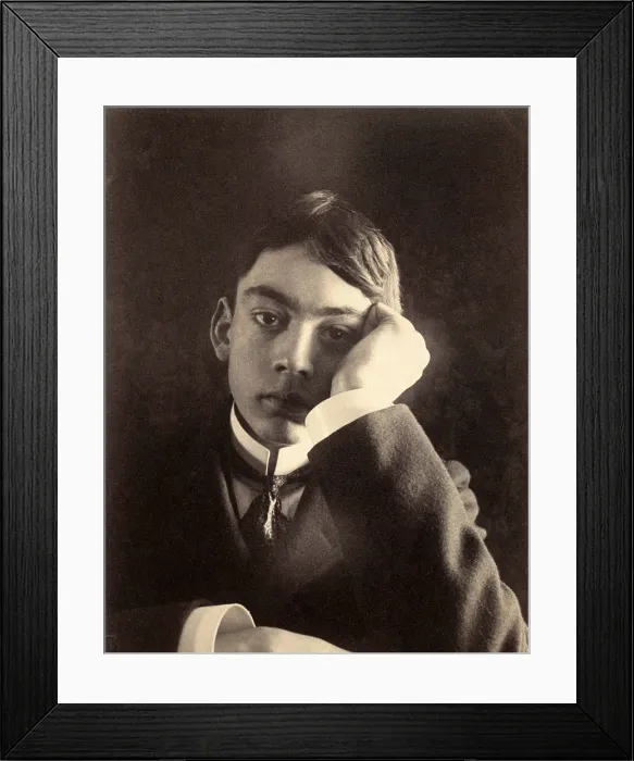Framed Print : Kahlil Gibran (1883-1931) Lebanese born American poet and novelist, photographed by Day, F. Holland, ca. 1896