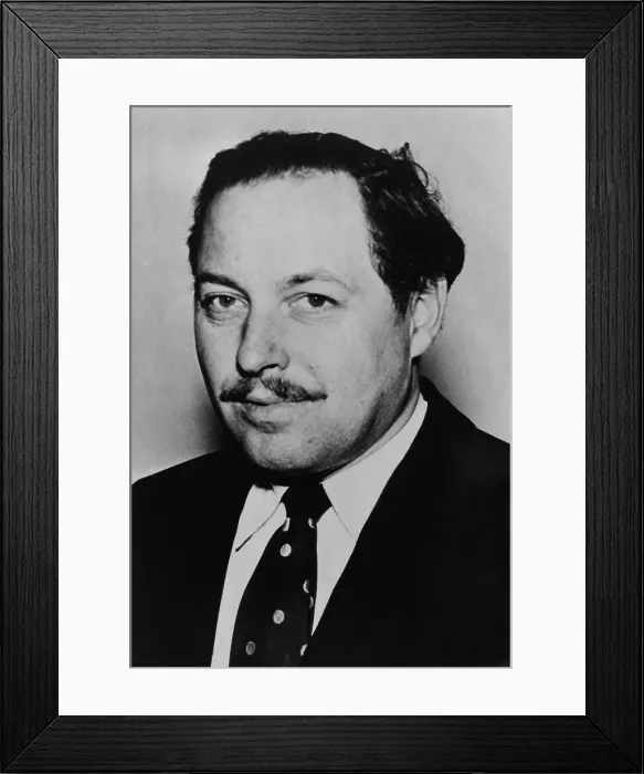 Framed Print : Tennessee Williams (1911-1983) American playwright won Pulitzer Prizes for A STREETCAR NAMED DESIRE (1947) and CAT ON A HOT TIN ROOF (1955)
