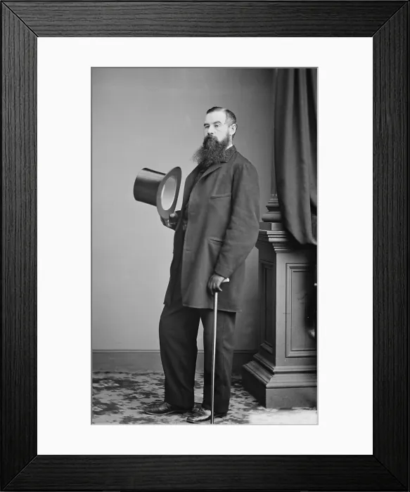 Framed Print : Charles Godfrey Leland (1824-1903) American poet of 'Hans Breitmann Ballads, ' based on the speech and humor of German immigrants who settled in Pennsylvania. Ca. 1860 Framed Print : Charles Godfrey Leland (1824-1903) American poet of 'Hans Breitmann Ballads, ' based on the speech and humor of German immigrants who settled in Pennsylvania. Ca. 1860