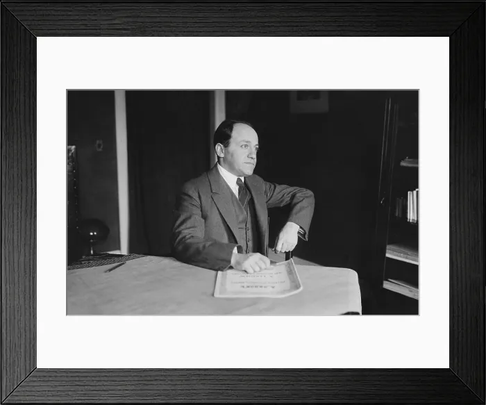 Framed Print : Ernest Bloch (1880-1959) Swiss born Jewish composer of emotionally and spiritually evocative music. Ca. 1920. He immigrated to the US in 1939