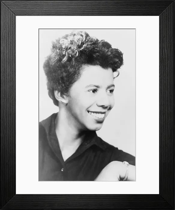 Framed Print : Lorraine Hansberry (1930-1965) African American playwright wrote A RAISIN IN THE SUN (1959), which was made into a film in 1961 and 2008. 1959 portrait Framed Print : Lorraine Hansberry (1930-1965) African American playwright wrote A RAISIN IN THE SUN (1959), which was made into a film in 1961 and 2008. 1959 portrait