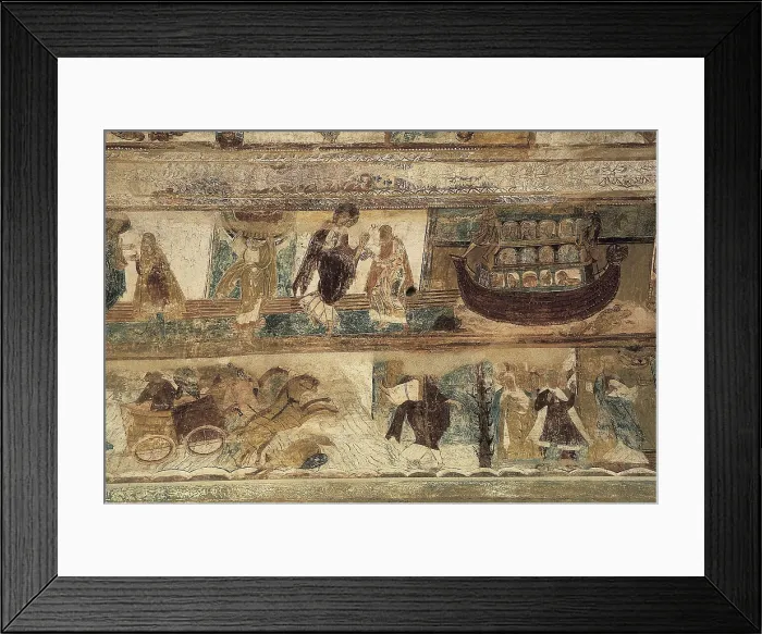 Framed Print : Church of Saint-Savin-sur-Gartempe. Inner decoration. FRANCE. Saint-Savin-sur-Gartempe. Abbey church of Saint-Savin.sur-Gartempe