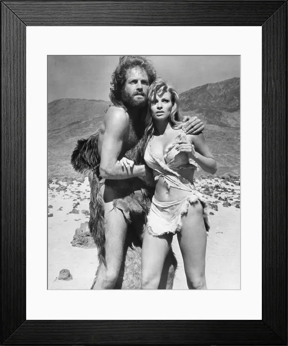 Framed Print : ONE MILLION YEARS, B.C. from left, John Richardson, Raquel Welch, 1966, TM and Copyright 20th Century Fox Film Corp. All rights reserved. Courtesy: Everett Collection