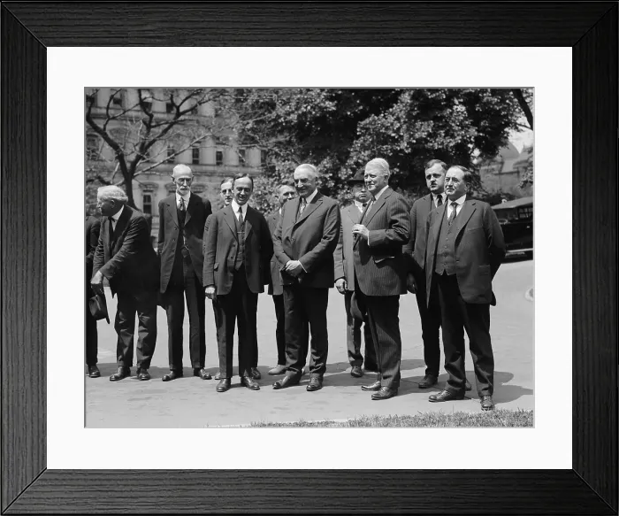 Framed Print : The Tariff Committee meeting at the White House