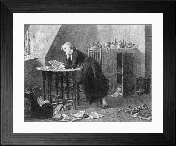 Framed Print : Thomas Chatterton, (1752-1770) wrote his first mature poem when he was ten years old