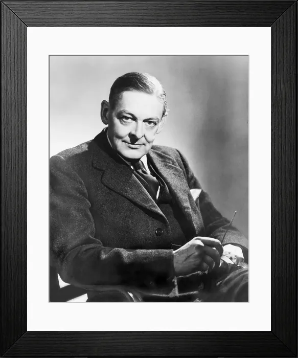 Framed Print : T.S. Eliot (1888-1965) American born English poet, won the 1948 Nobel Prize for Literature. 1954