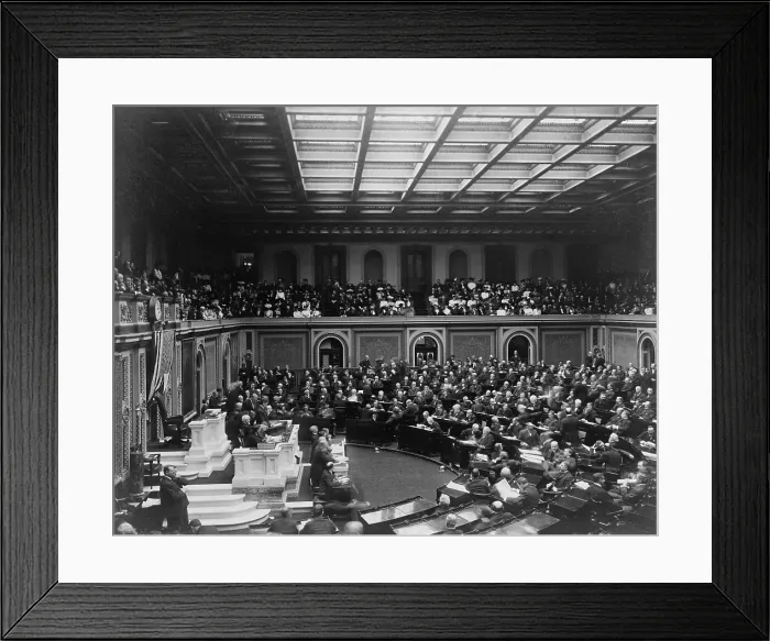 Framed Print : Opening of fifty-ninth Congress by Cannon, Joseph Gurney Cannon (1836-1926) in 1906