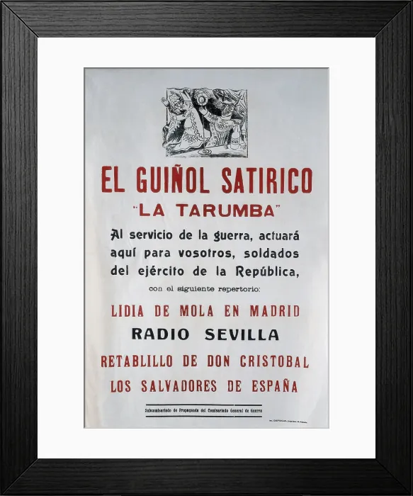 Framed Print : Spanish Civil War (1936-1939). Satirical puppet show 'La Tarumba'. SPAIN. Salamanca. Archivo Histrico Nacional. AISA / Everett Collection (126146)**US SALES ONLY**