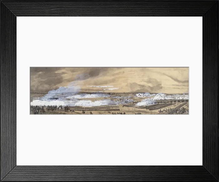 Framed Print : Battle of Waterloo (18th June 1815). Battle situation at 2.30 p.m. Gouache. FRANCE. Paris. Army Museum. AISA / Everett Collection (110225)**US SALES ONLY**