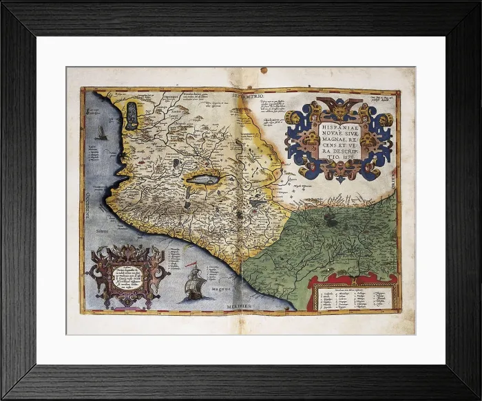Framed Print : Theatrum Orbis Terrarum'by Abraham Ortelius. The city of Venice. Printed in Antwerp by Christoph Plantinus (1588). Engraving. SPAIN. Salamanca. Salamanca University Library