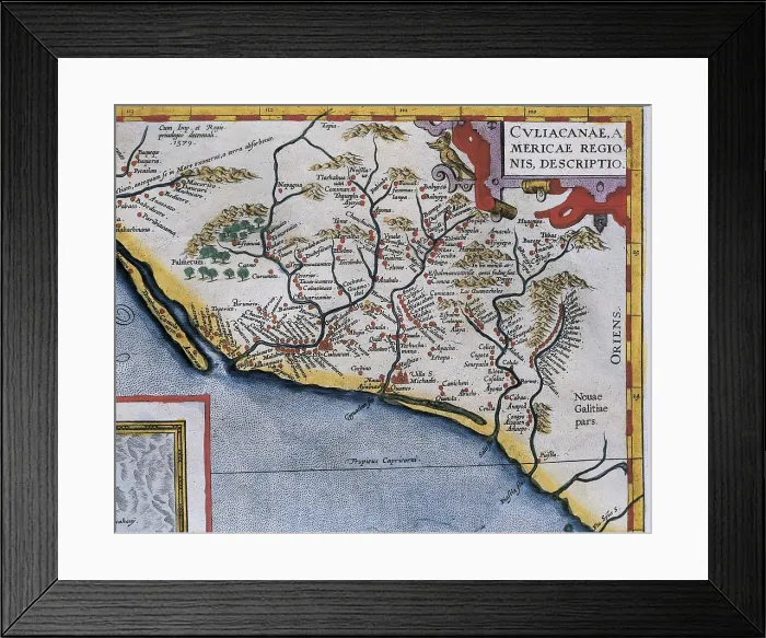 Framed Print : Theatrum Orbis Terrarum'by Abraham Ortelius. The city of Venice. Printed in Antwerp by Christoph Plantinus (1588). Engraving. SPAIN. Salamanca. Salamanca University Library