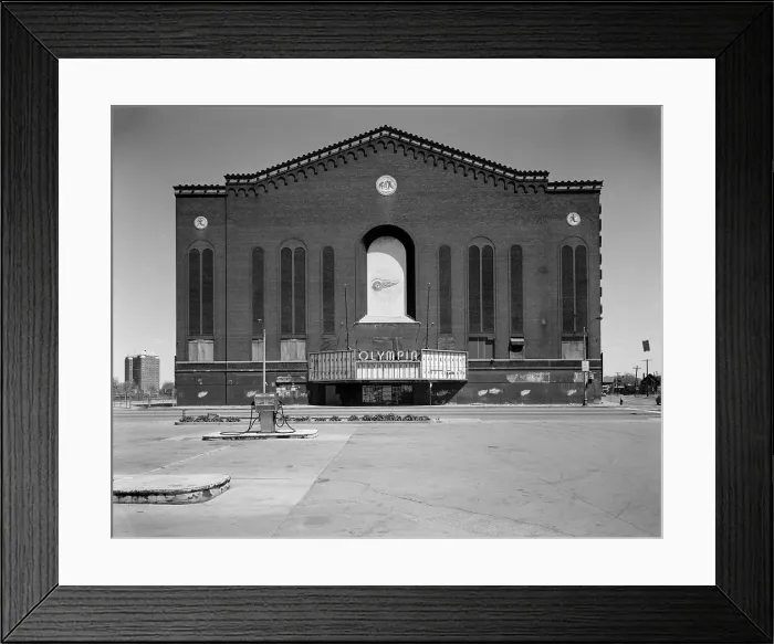 Framed Print : Olympia Arena, 5920 Grand River Avenue, Detroit, Michigan, circa 1980s