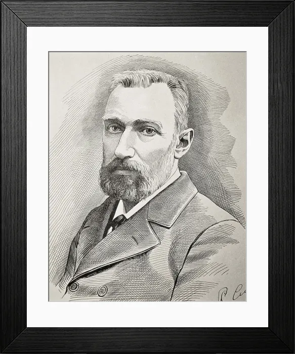Framed Print : CURIEPierre (1859-1906). French physicist. Portrait of 1898. Engraving. AISA / Everett Collection (20233)**US SALES ONLY**
