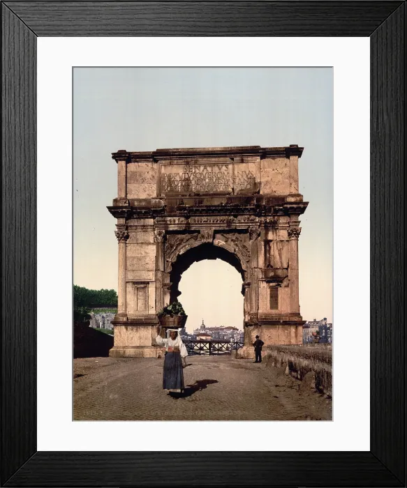 Framed Print : Rome, The Triumphal Arch of Titus, Italy, photochrom, circa 1890-1900