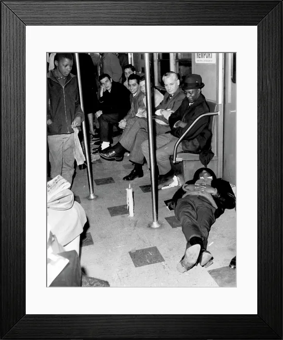 Framed Print : Passengers on a stalled subway train during a power failure, New York City, November 9, 1965. Courtesy: CSU Archives / Everett Collection Framed Print : Passengers on a stalled subway train during a power failure, New York City, November 9, 1965. Courtesy: CSU Archives / Everett Collection