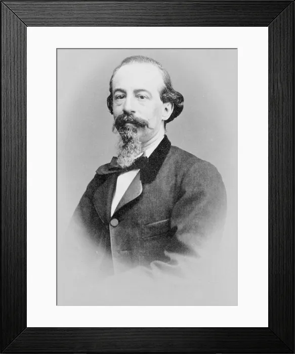 Framed Print : Jose Zorrilla (1817-1893), Spanish poet and playwright of the Romantic era, best known for his 1844 play, Don Juan Tenorio. Ca. 1865