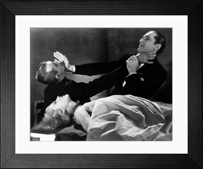 Framed Print : THE BLACK CAT, Lucille Lund, Boris Karloff, Bela Lugosi, 1934