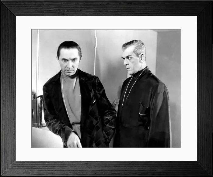 Framed Print : THE BLACK CAT, Bela Lugosi, Boris Karloff, 1934