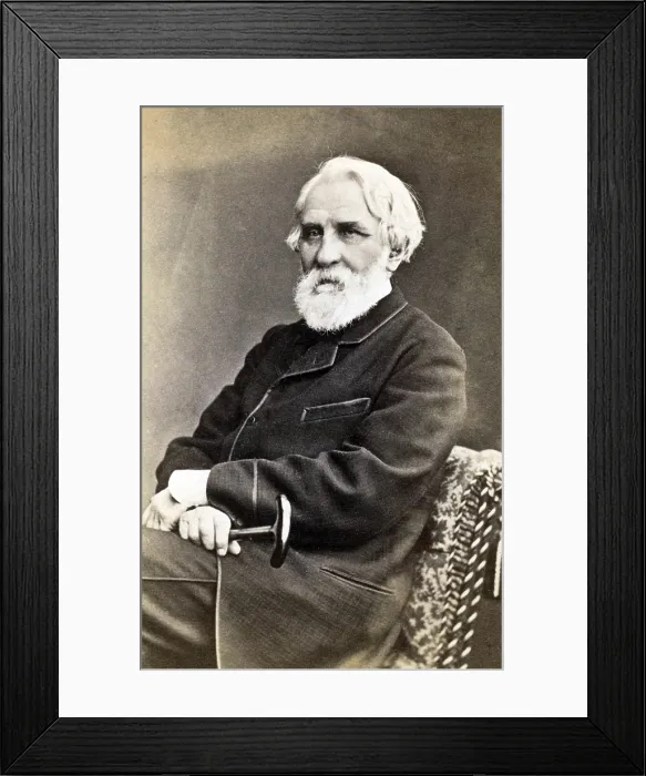 Framed Print : Ivan Sergeevich Turgenev (1818-1883) Russian realistic novelist and short story writer contrasting rural life