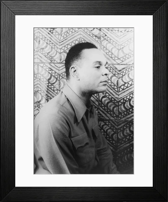 Framed Print : Chester Himes (1909-1984) expatriate African American 'noir' novelist, writer of detective novels and stories. 1946