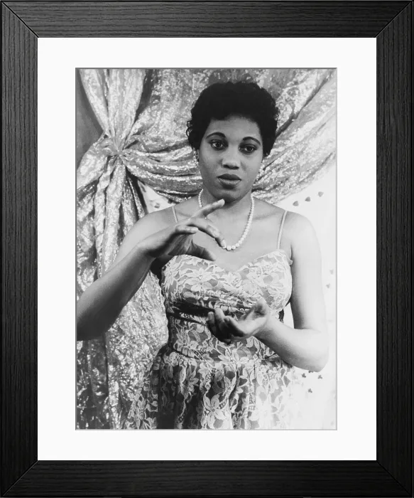 Framed Print : Leontyne Price (b. 1927), African American opera star singing. 1953 portrait by Carl Van Vechten Framed Print : Leontyne Price (b. 1927), African American opera star singing. 1953 portrait by Carl Van Vechten