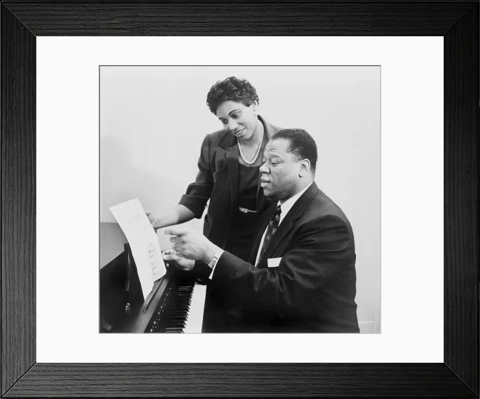 Framed Print : Leontyne Price (b. 1927), with her husband, William Warfield (1920-2002), also an accomplished singer. The couple was married from 1952 to 1972