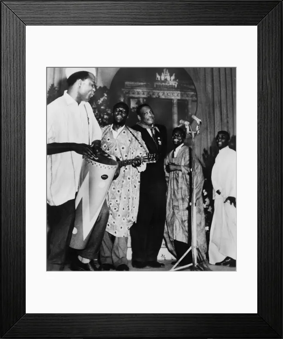 Framed Print : Paul Robeson (1898-1976), receiving the 'Star of Friendship of the People' from communist East German president Walter Ulbricht in 1960
