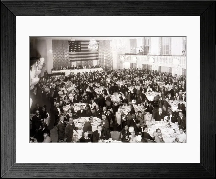 Framed Print : NAACP awarded its highest honor, Spingarn Medal, to actor Paul Robeson in 1945 at a dinner attended by African American civil rights leaders at the Hotel Biltmore, New York