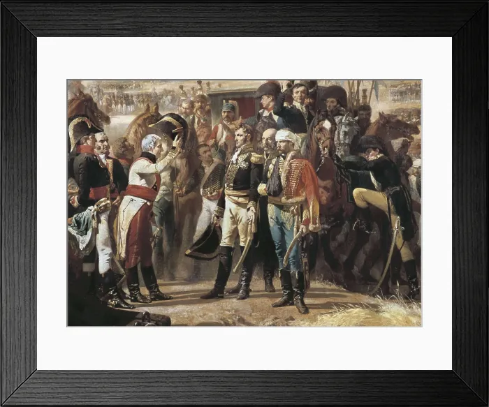 Framed Print : CASADO DEL ALISAL, Jos (1832-1886). Surrender of Bailn. 1864. Central detail. Surrender of the French troops (19th July 1808) to the Spanish ones whose leader was General Castaos