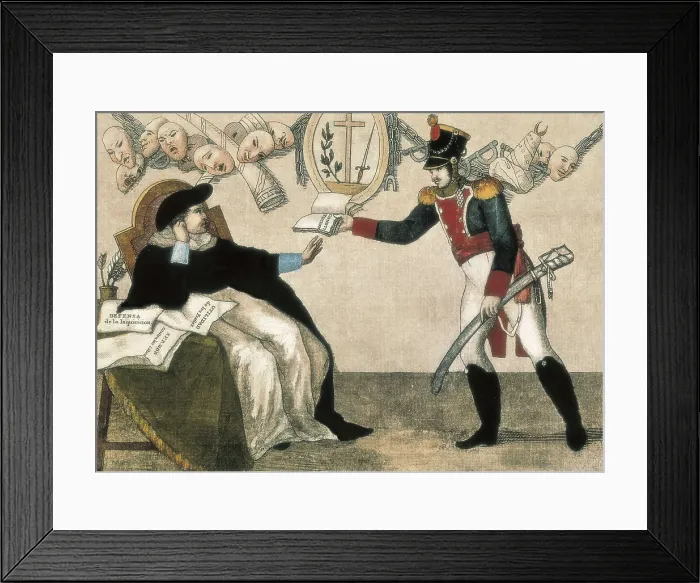Framed Print : Spain (1810-1814). Cadiz. 'El enfermo por la Constitucin' (The sick because of the Constitution). Litography. SPAIN. Madrid. Municipal Museum Framed Print : Spain (1810-1814). Cadiz. 'El enfermo por la Constitucin' (The sick because of the Constitution). Litography. SPAIN. Madrid. Municipal Museum