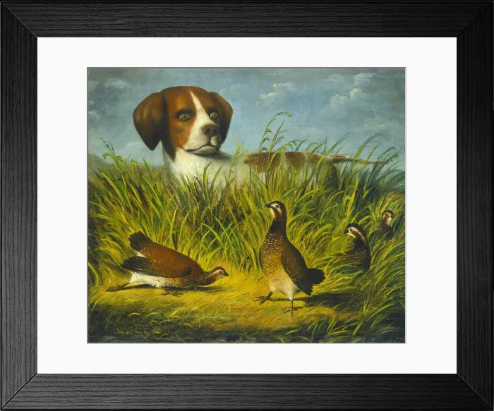 Framed Print : On Point, by D.G. Stouter, c. 1854, American painting, oil on millboard
