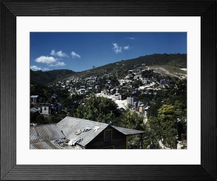 Framed Print : Puerto Rico. A town in Puerto Rico. Photograph by Jack Delano, 1941 Framed Print : Puerto Rico. A town in Puerto Rico. Photograph by Jack Delano, 1941