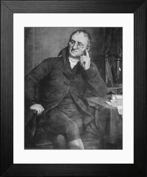 Framed Print : DALTONJohn (1766-1844). British chemist and physicist. Etching. SPAIN. Madrid. National Library. AISA / Everett Collection (35260)**US SALES ONLY** Framed Print : DALTONJohn (1766-1844). British chemist and physicist. Etching. SPAIN. Madrid. National Library. AISA / Everett Collection (35260)**US SALES ONLY**