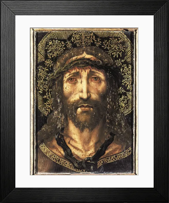 Framed Print : GASCOJuan (16th century). Holy Face. c. 1513. Gothic art. Tempera on wood. SPAIN. Vic. Vic Episcopal Museum. Proc: SPAIN. Vic. Cathedral