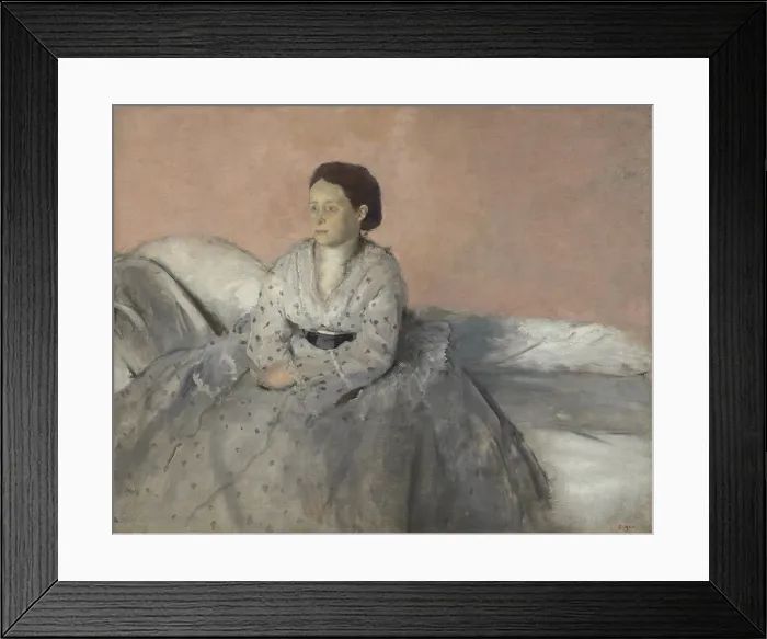 Framed Print : Madame Rene de Gas, by Edgar Degas, 1872-73, French impressionist painting, oil on canvas Framed Print : Madame Rene de Gas, by Edgar Degas, 1872-73, French impressionist painting, oil on canvas